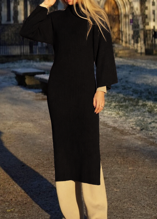 WAYRA Handmade Alpaca Knit Sweater Dress: Oversized Maxi, Plus Size