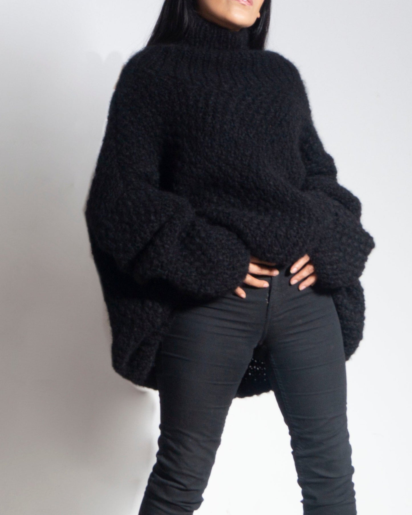 ALPACA PLUS SIZE KNIT OVERSIZED SWEATER