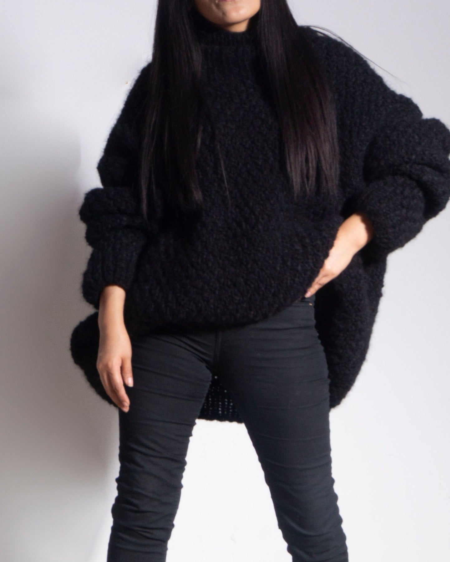 ALPACA PLUS SIZE KNIT OVERSIZED SWEATER