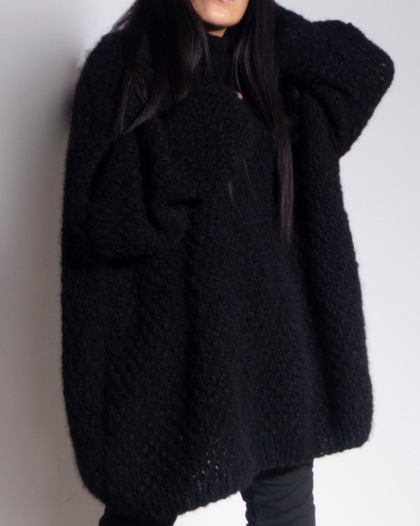 ALPACA PLUS SIZE KNIT OVERSIZED SWEATER