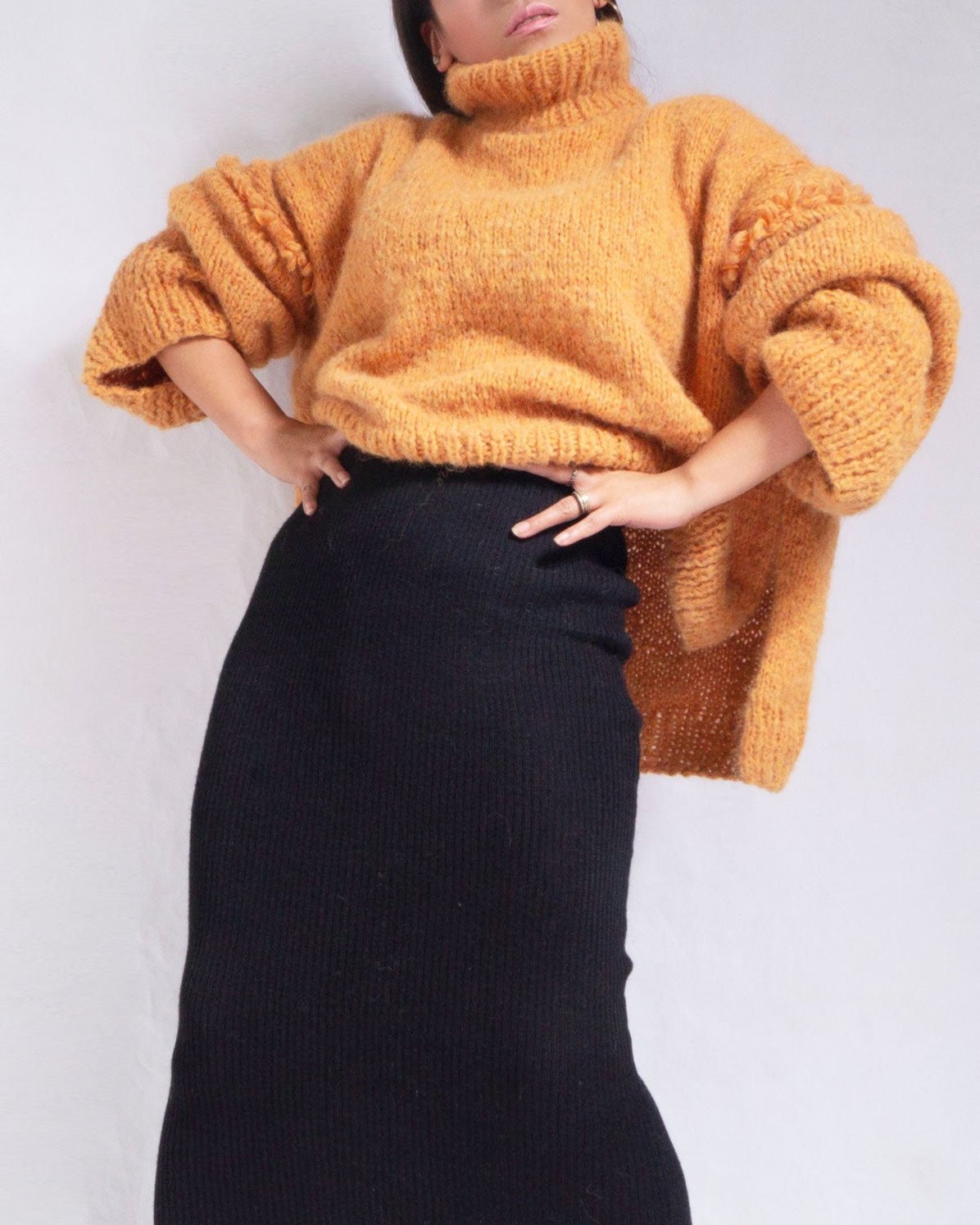 OVERSIZED KNIT ALPACA WOOL SWEATER