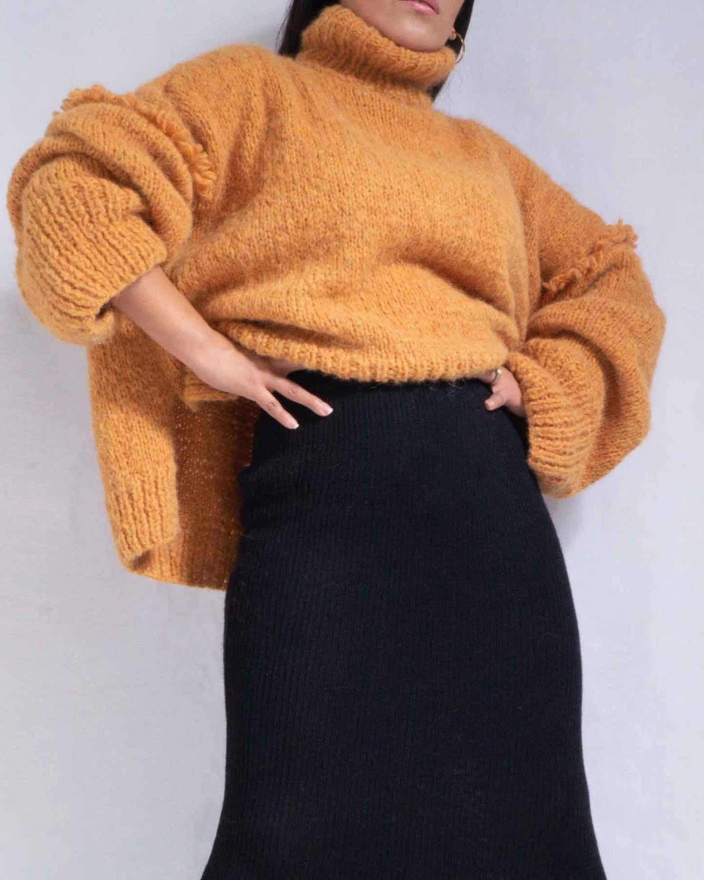 OVERSIZED KNIT ALPACA WOOL SWEATER