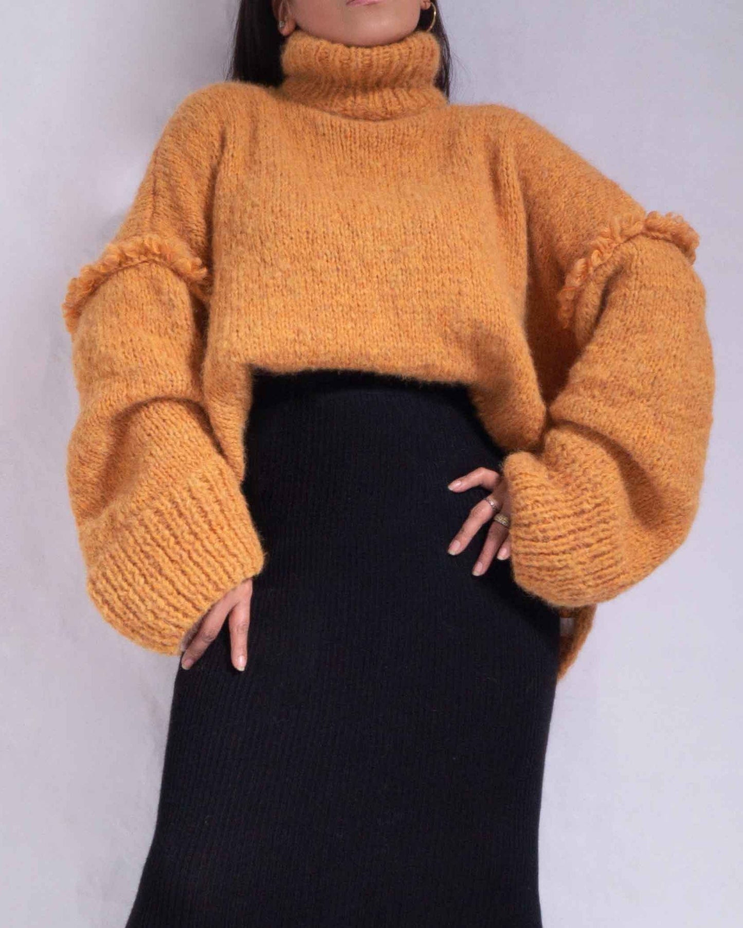 OVERSIZED KNIT ALPACA WOOL SWEATER