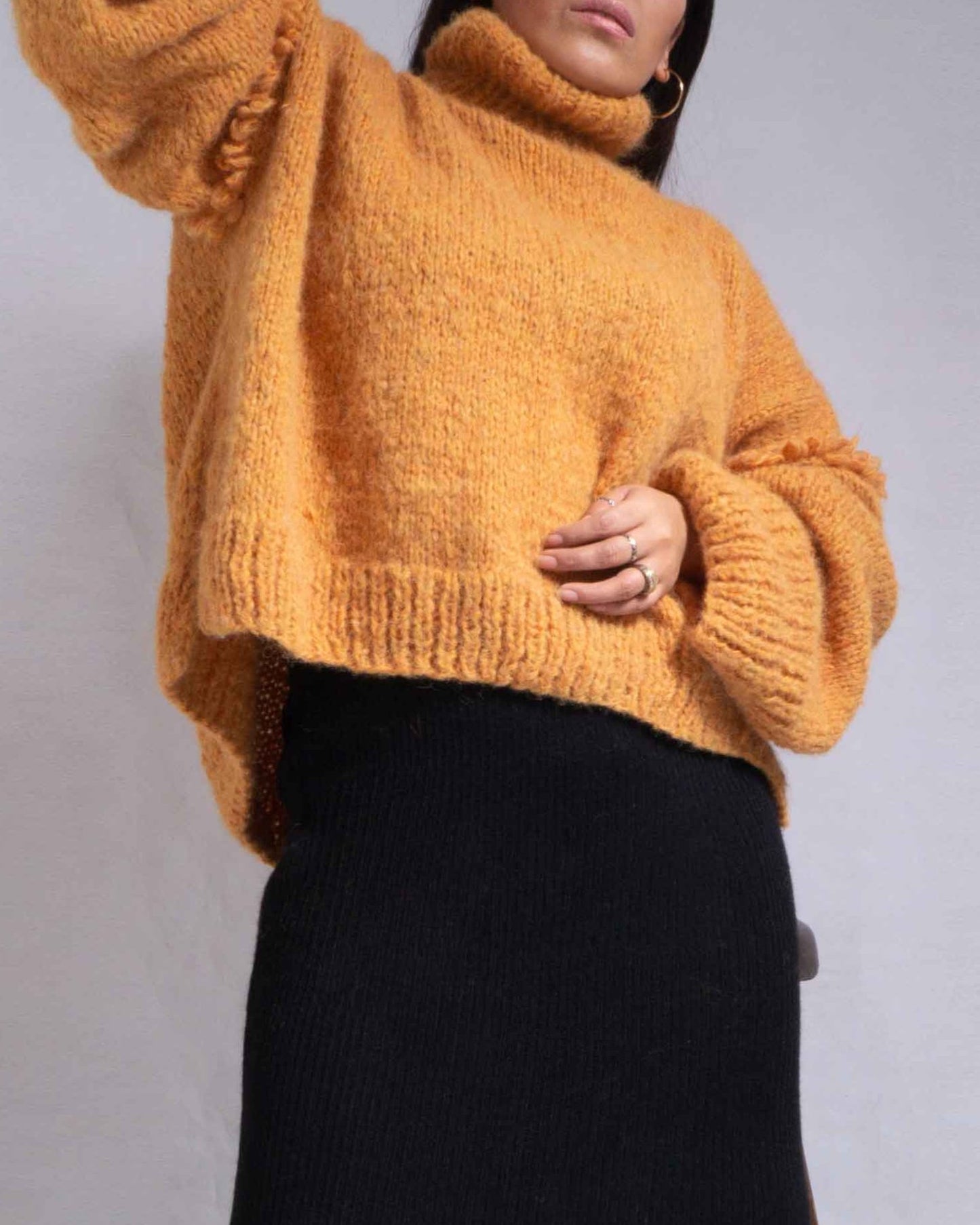 OVERSIZED KNIT ALPACA WOOL SWEATER