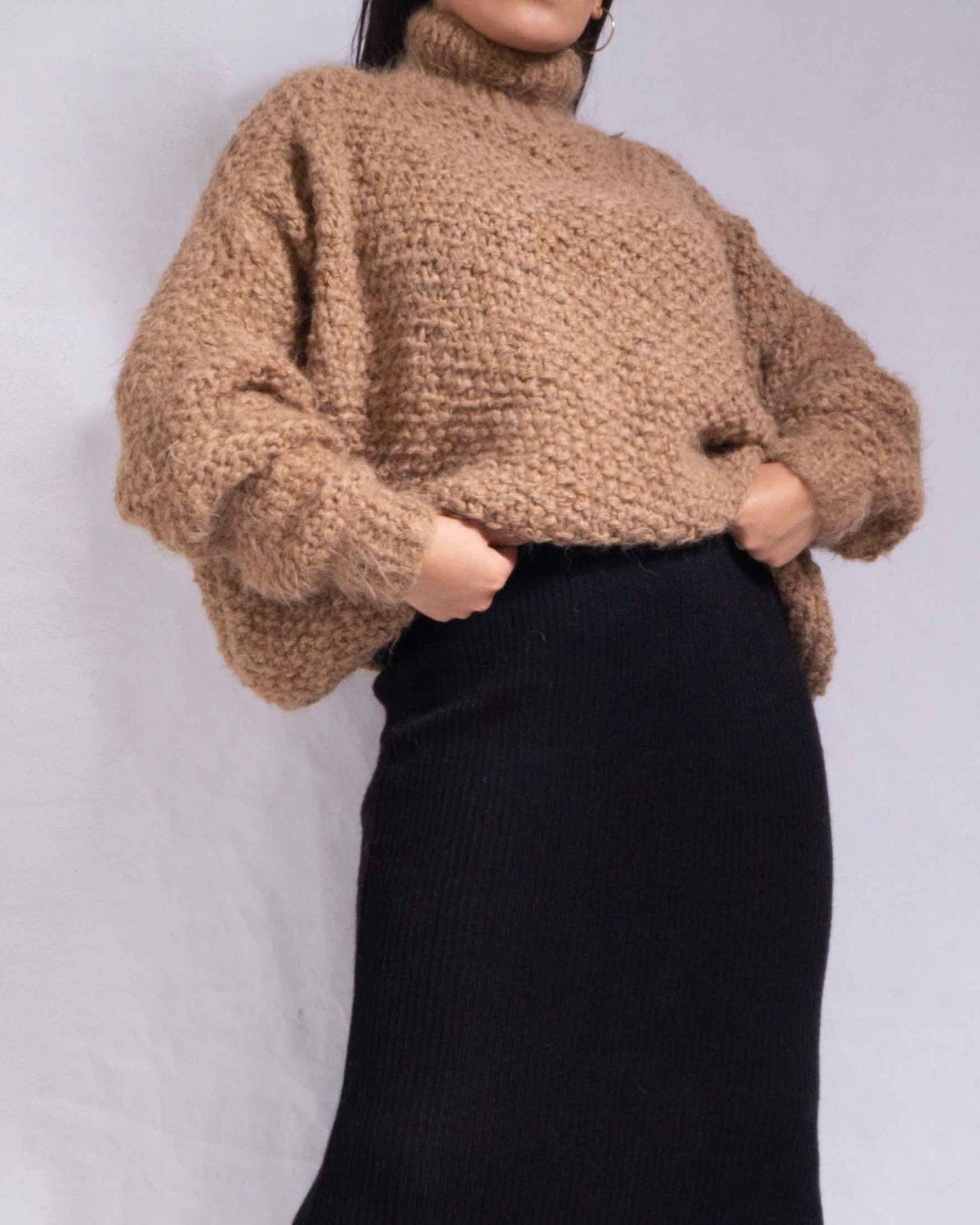 NEW Oversized knit alpaca wool sweaters women| Plus size slouchy knit Sweater| chunky knit sweater women| Fluffy alpaca sweaters| by SONQO