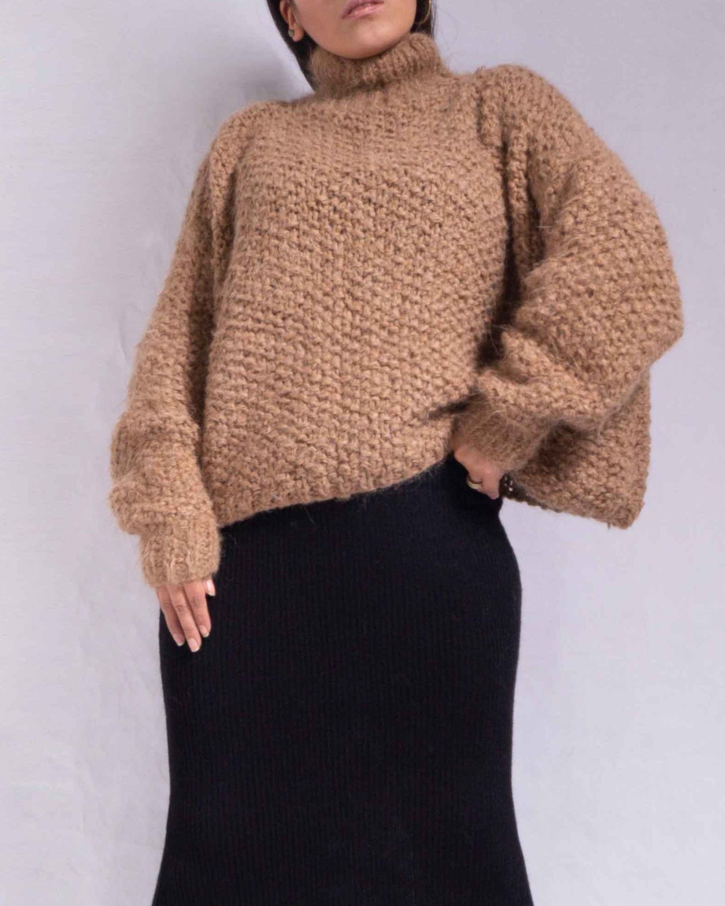 NEW Oversized knit alpaca wool sweaters women| Plus size slouchy knit Sweater| chunky knit sweater women| Fluffy alpaca sweaters| by SONQO