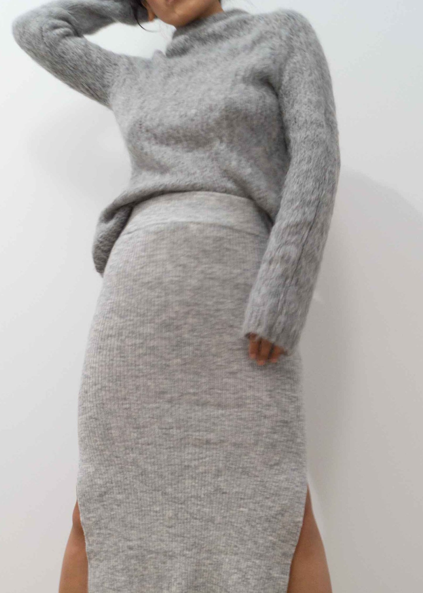 KNIT ALPACA SKIRT