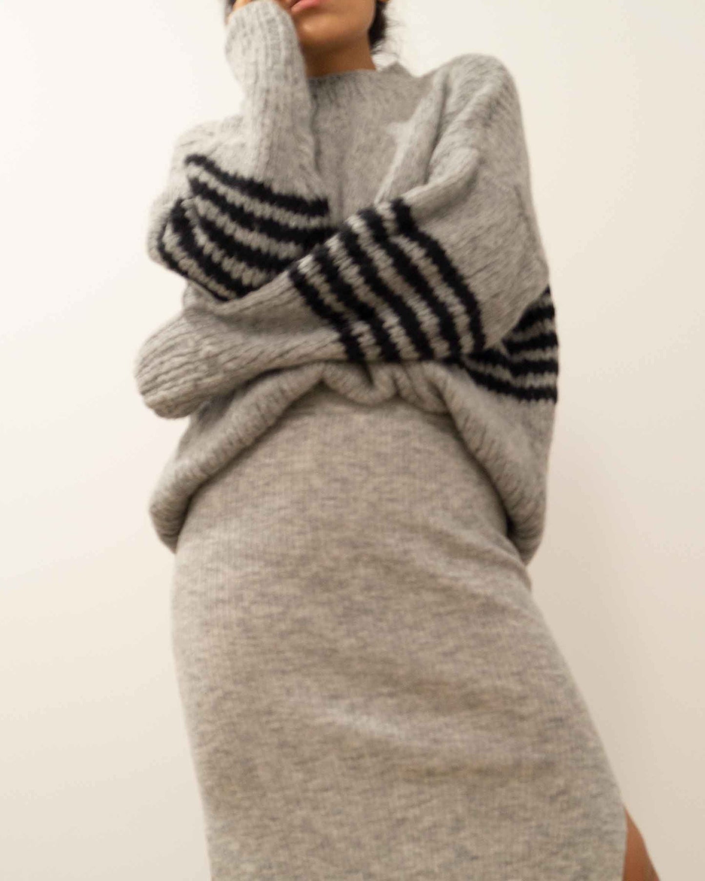 CROPPED ALPACA WOOL SWEATER WOMEN'S