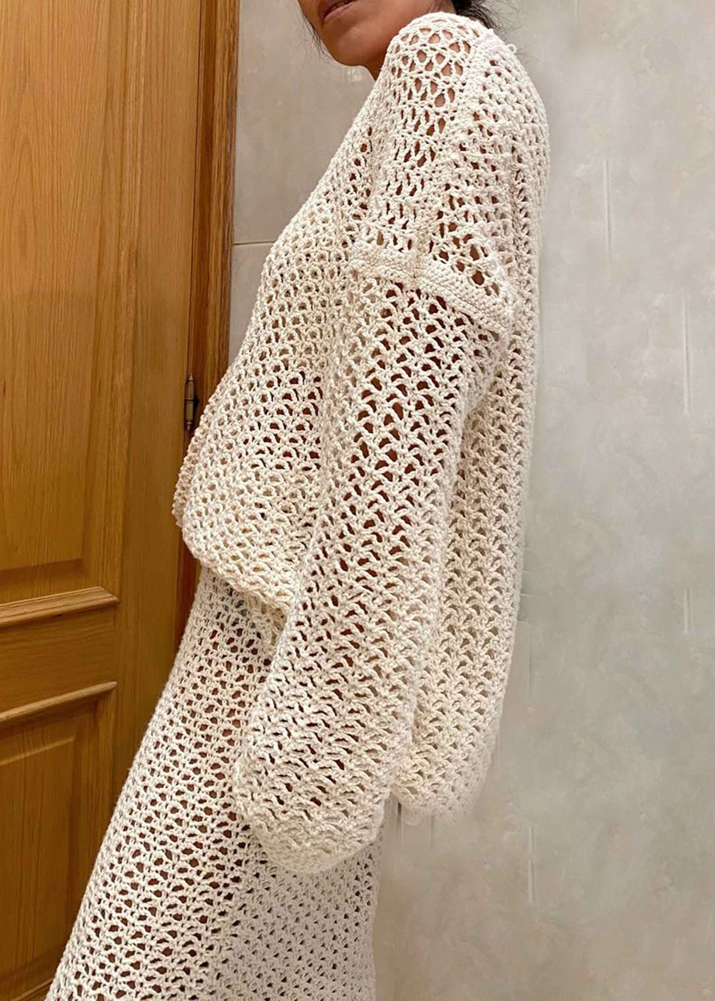CROCHET ECO COTTON SWEATER