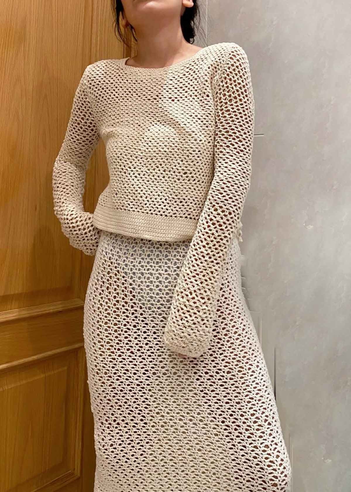 Crochet eco cotton Top sweater