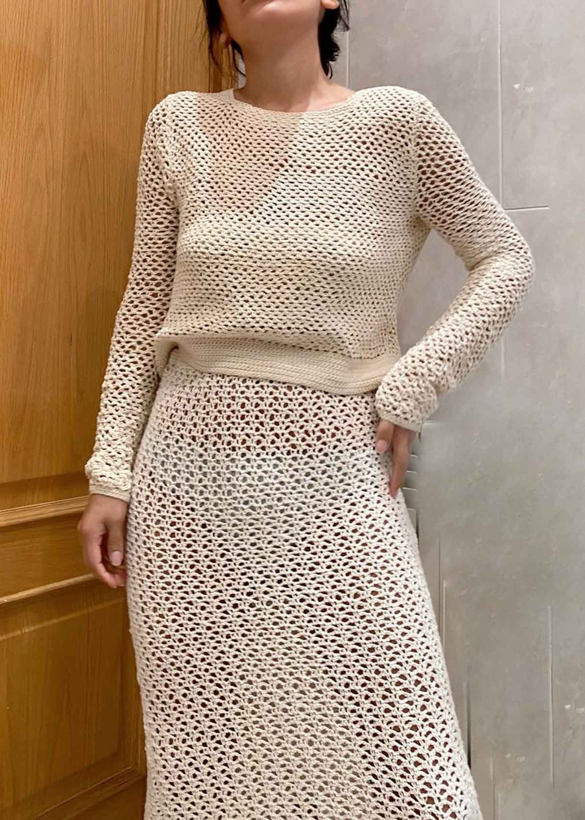 Crochet eco cotton Top sweater