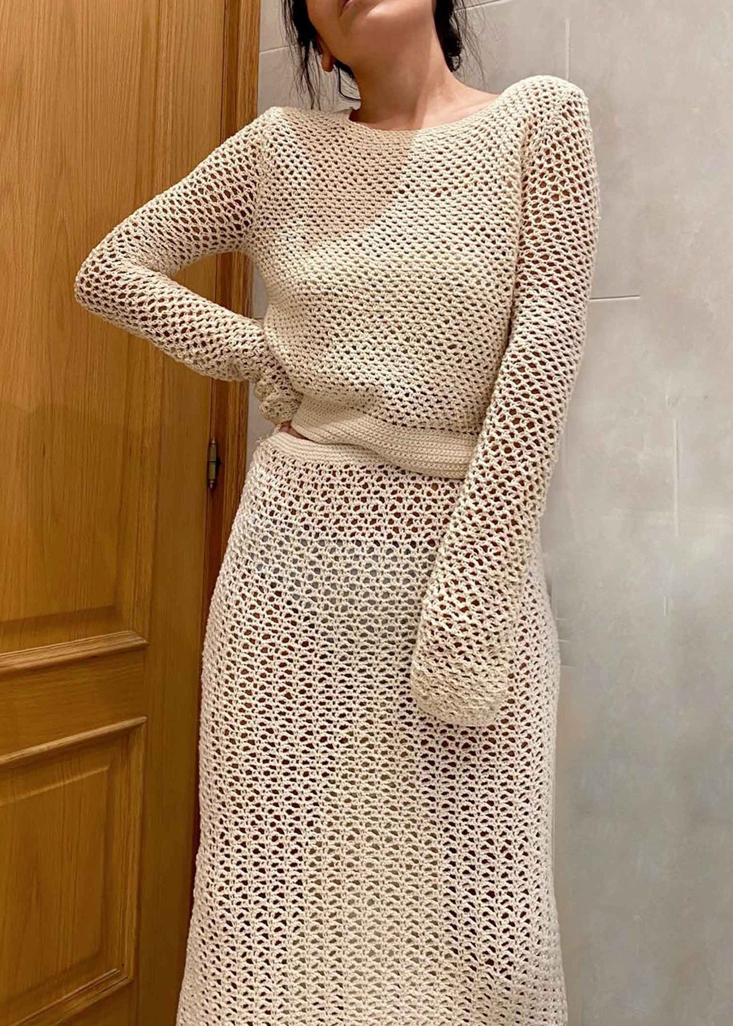 Crochet eco cotton Top sweater