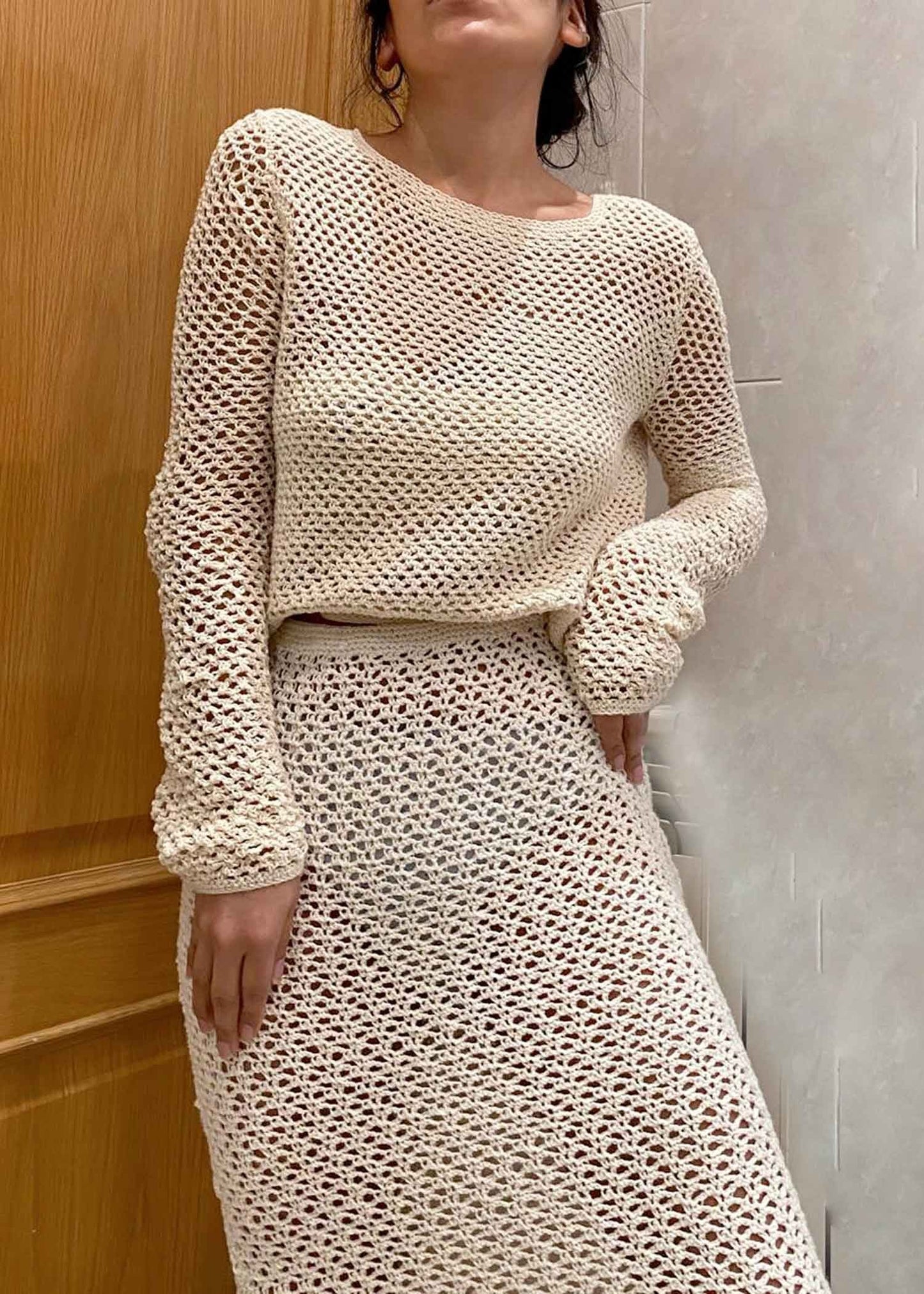 Crochet eco cotton Top sweater