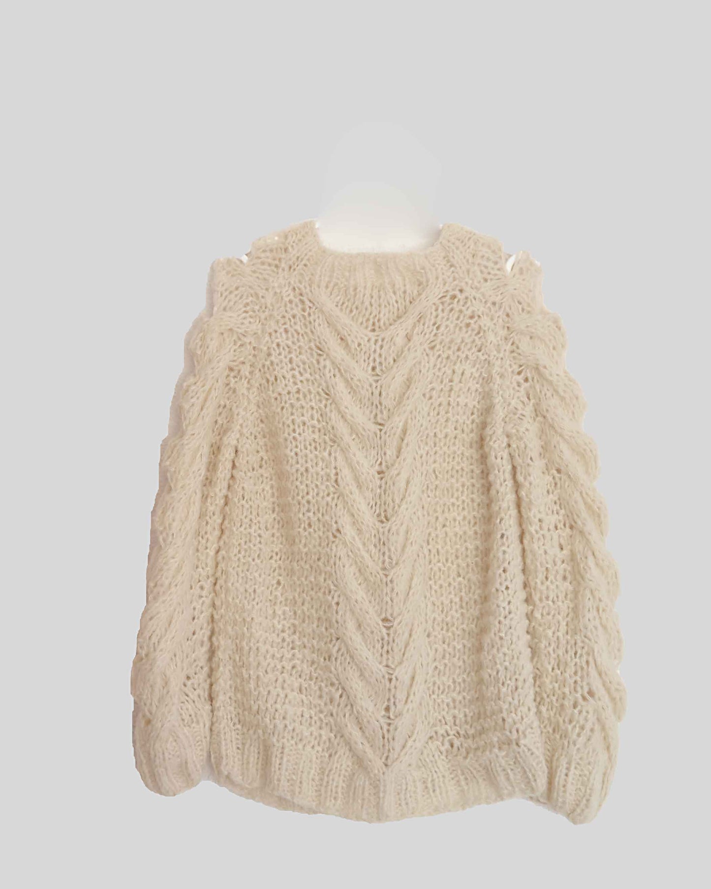 IVORY CROPPED ALPACA SWEATER – Sustainable Luxury