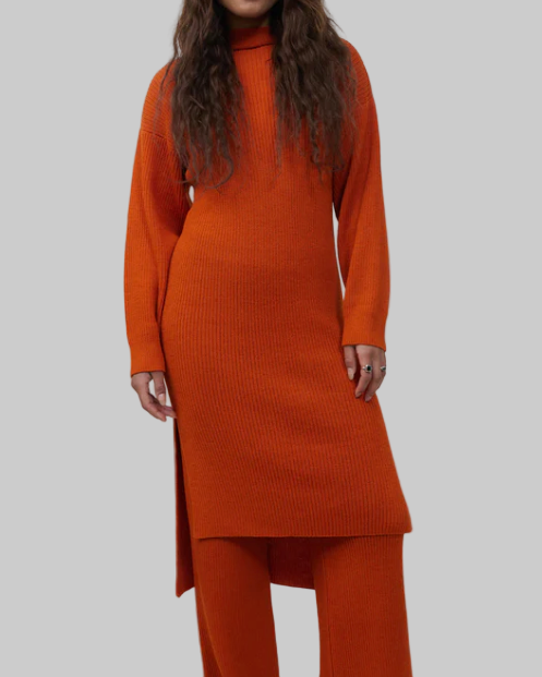Alpaca Knit Sweater Dress: Oversized Midi sweater dress – SONQO