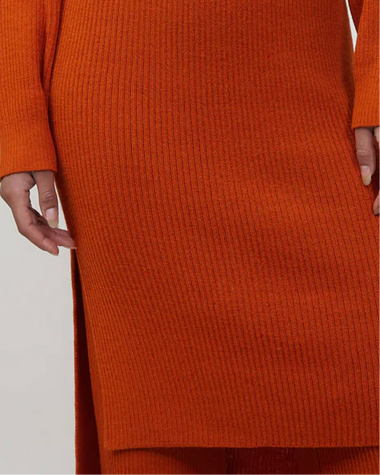 Alpaca Knit Sweater Dress: Oversized Midi sweater dress
