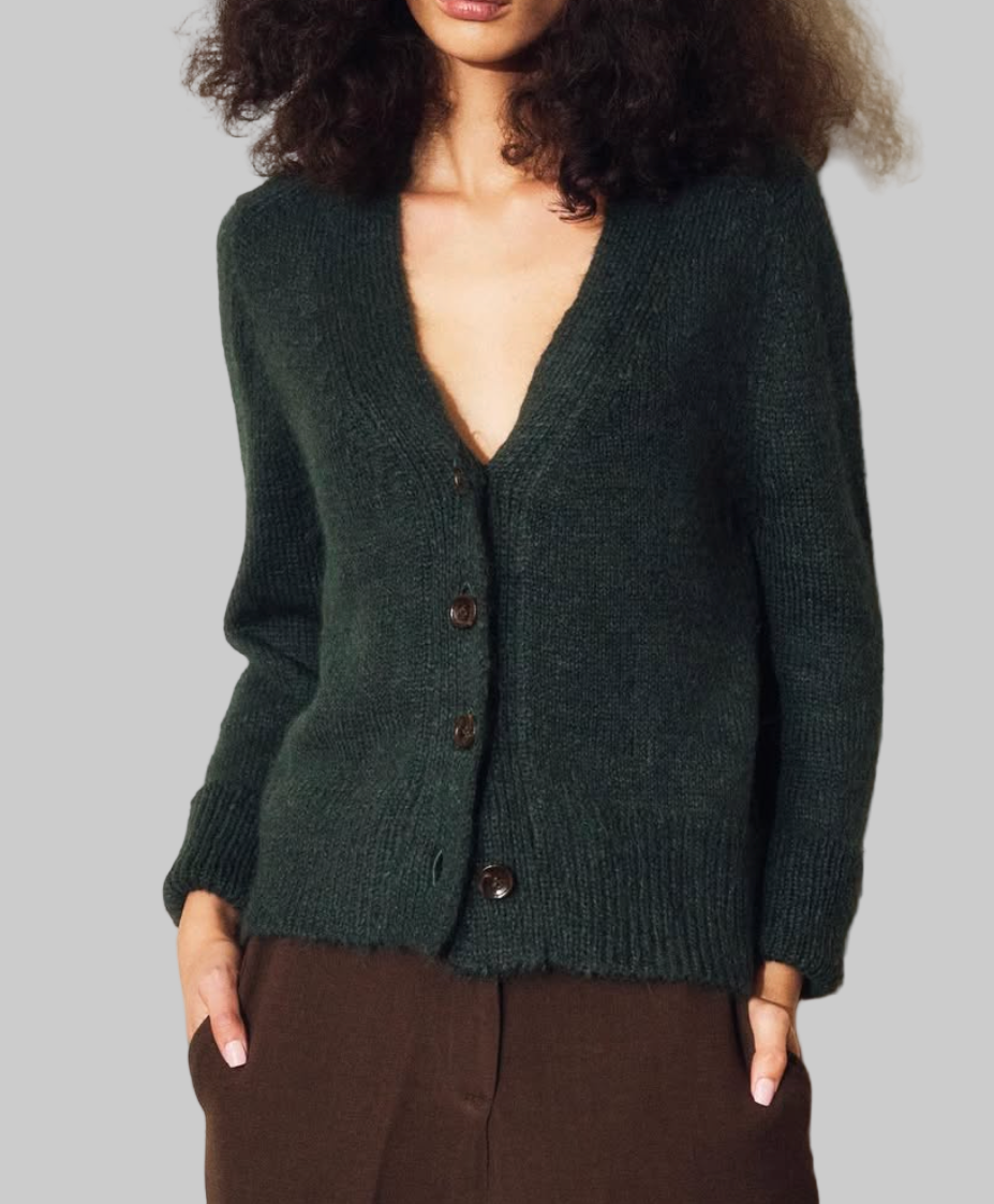 SACH'A Handmade Suri Alpaca Chunky Knit Cardigan | Oversized Slouchy Wrap | Eco-Friendly Warm Winter Wool Sweater for Women