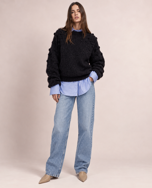 Hand Knit Alpaca Wool Sweater | Slouchy Knit Jumper