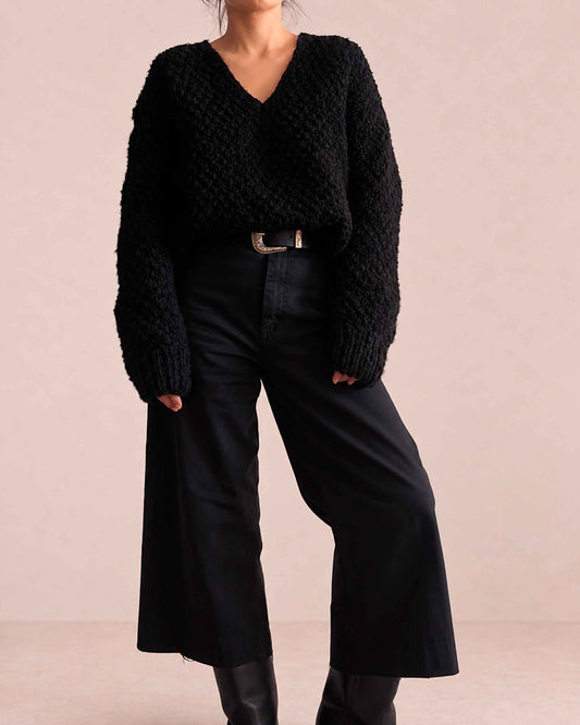 BLACK TEXTURED ALPACA SWEATER – Conscious Craftsmanship