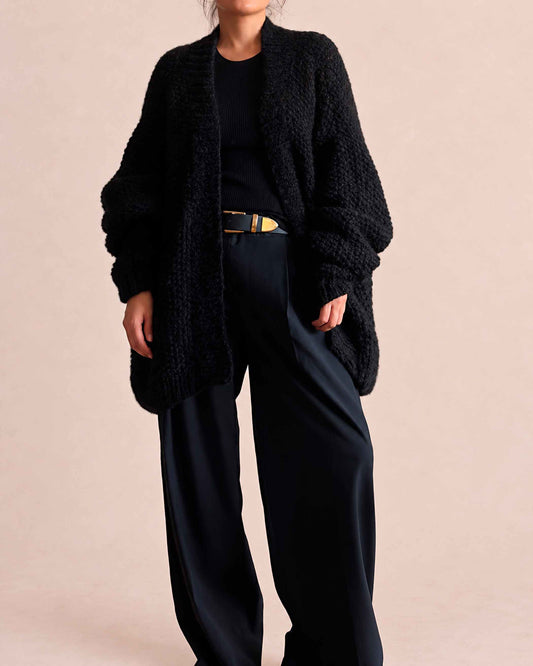 TUTA Chunky Knit Alpaca Cardigan | Slouchy Oversized Wrap