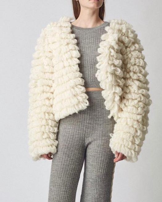 ALPACA CROCHET OVERSIZE COAT
