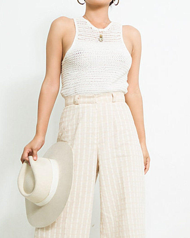 White Crochet Tank Top | Handmade Pima Cotton Sustainable Top