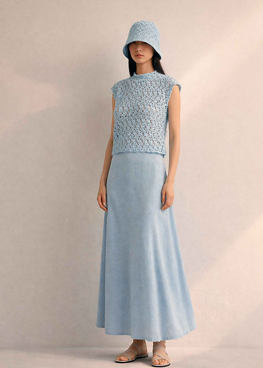 Handmade Crochet Pima Cotton Tank Top - Sustainable Women's Blouse