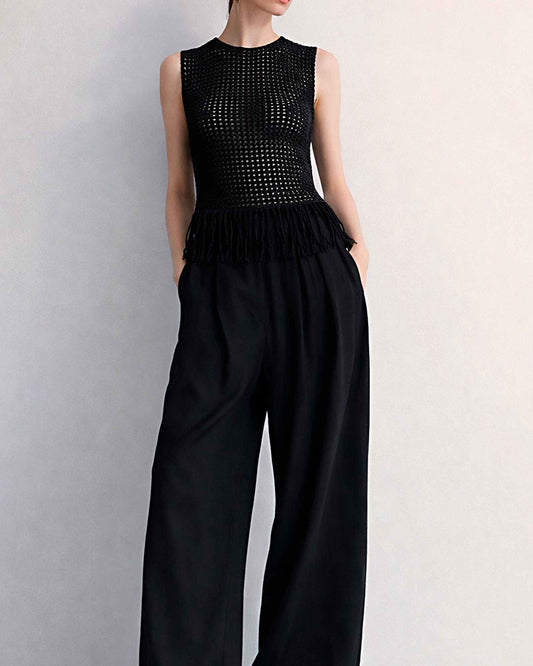 Handmade Crochet Organic Cotton Tank Top: Minimalist Sleeveless Top