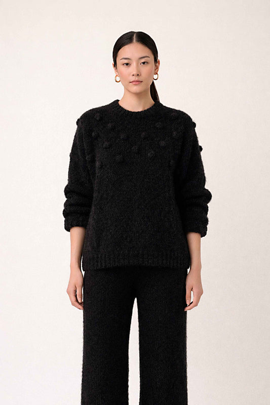 Oversized knit Alpaca wool sweater| Sustainable Knitwear Pullover| by SONQO