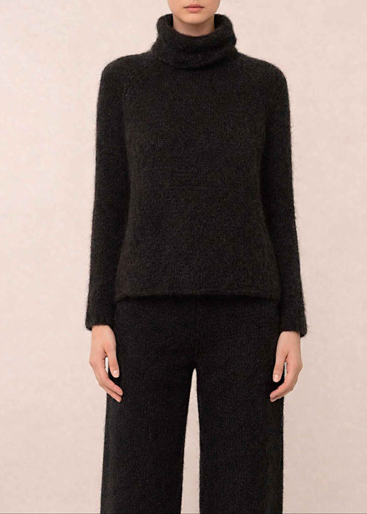 KUNTUR Handmade Slouchy Knit Alpaca Crop Top | Women's Sweater