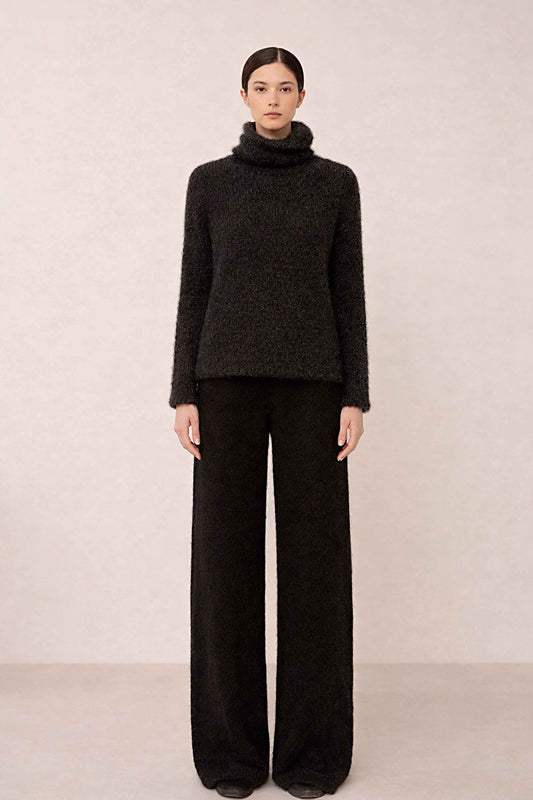 Handmade Slouchy Knit Alpaca Crop Top | Women's pullover