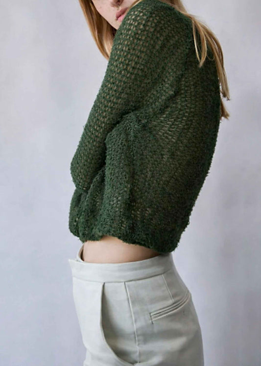 Handmade Slouchy Knit Alpaca Sweater | Cropped Blouse Top