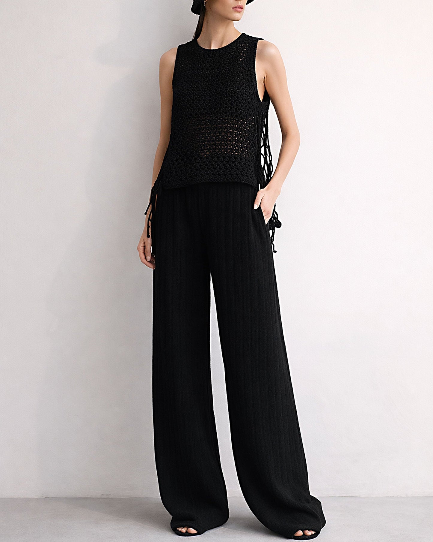 Organic Cotton Palazzo Pants | High Waisted Wide Leg, Eco-Friendly