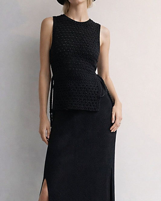 Organic Cotton Knit Midi Skirt | Sustainable Pencil Skirt