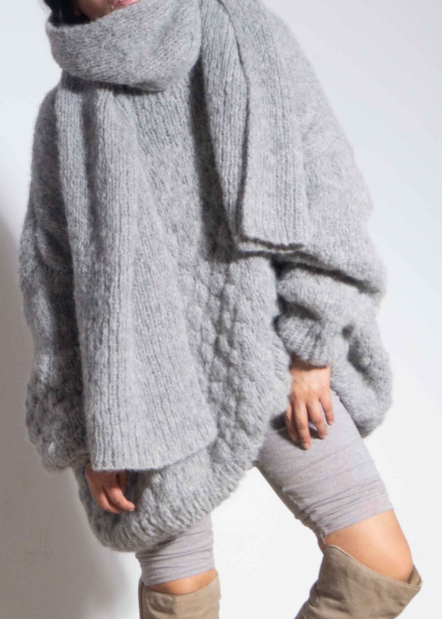 INFINITI ALPACA SCARF - GRAY