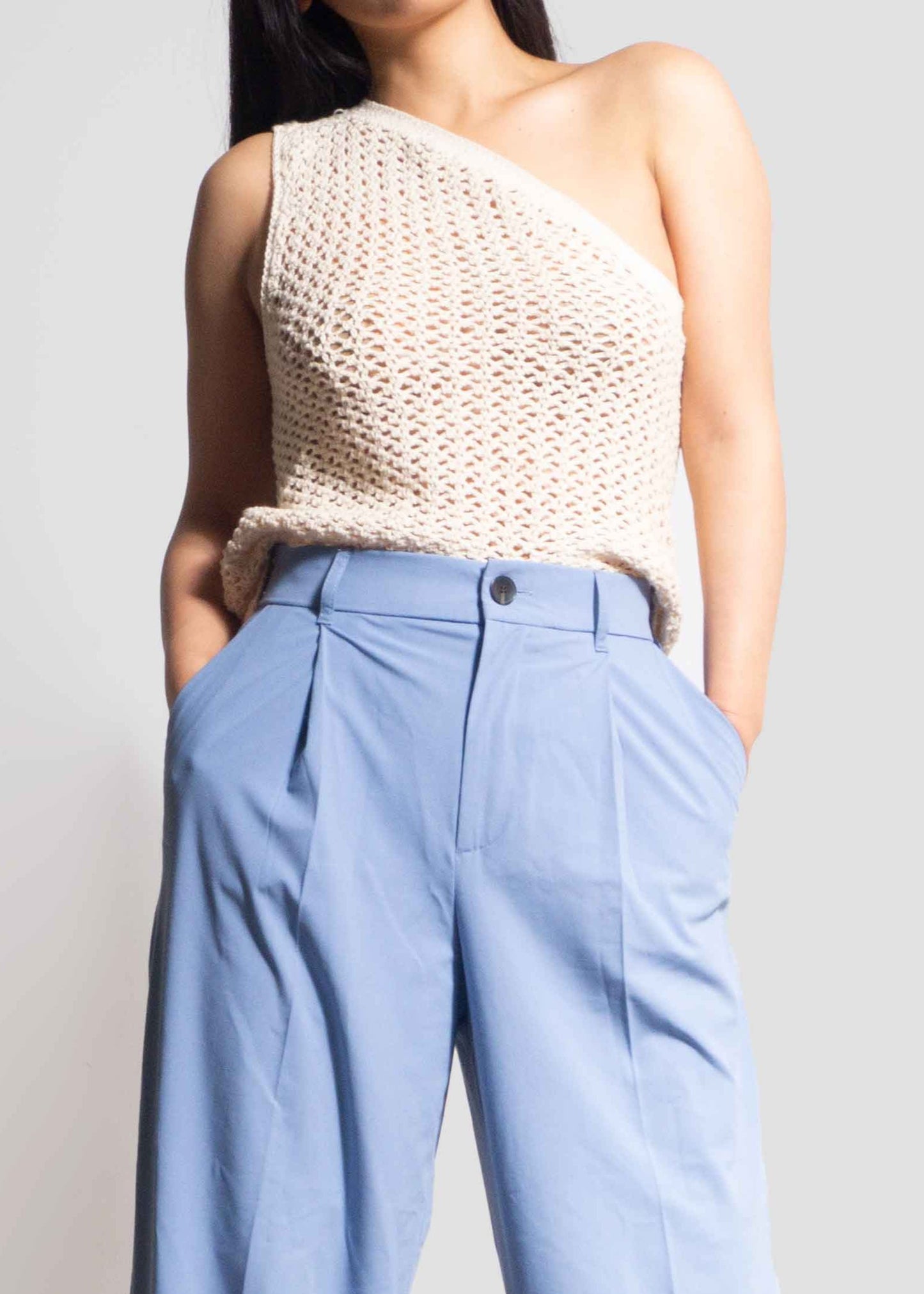 Asymetric Neckline Tank top with shoulder strap