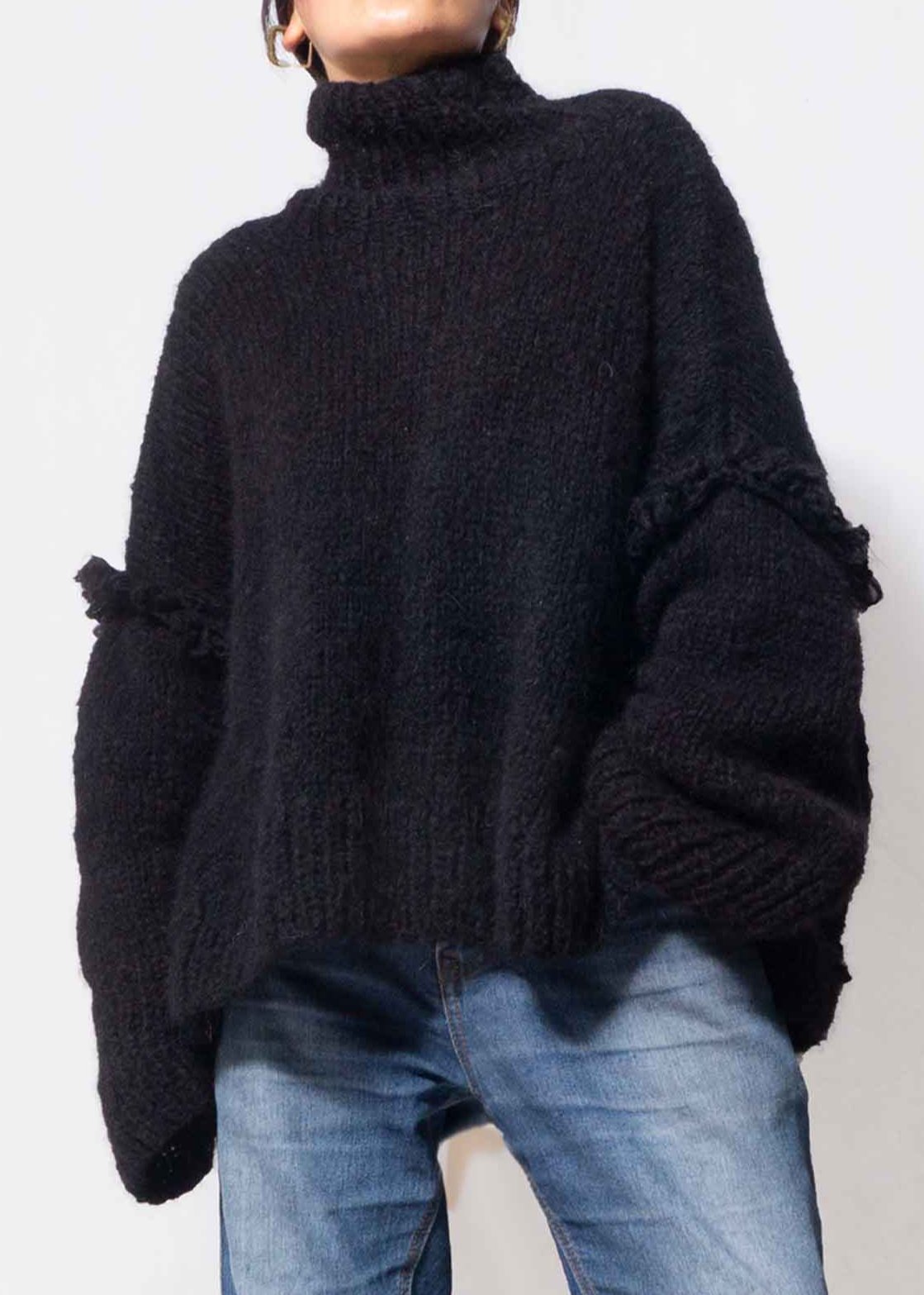 ALPACA PLUS SIZE OVERSIZED SWEATER - YELLOW