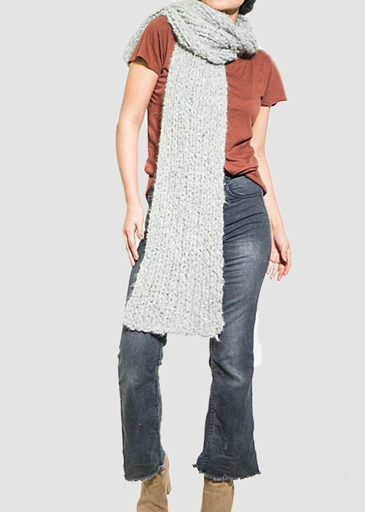 Infinity knit wool alpaca scarf winter