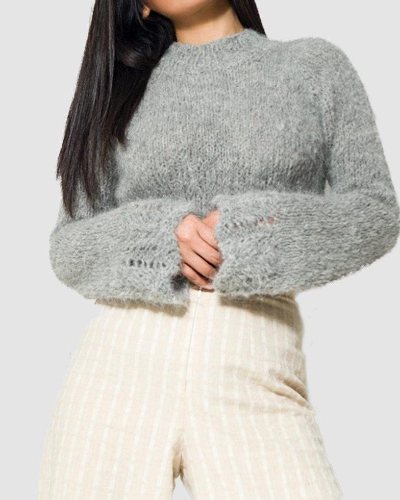 NEW knit alpaca pullover sweater top