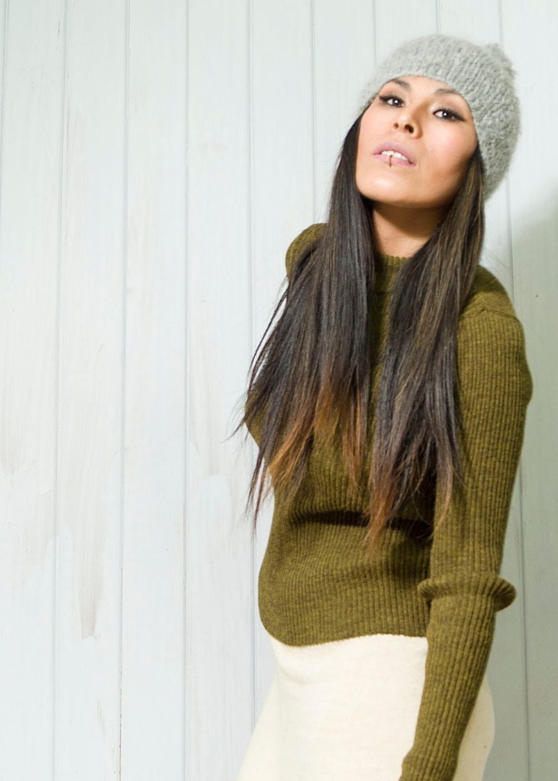 ALPACA KNIT BEANIE HAT