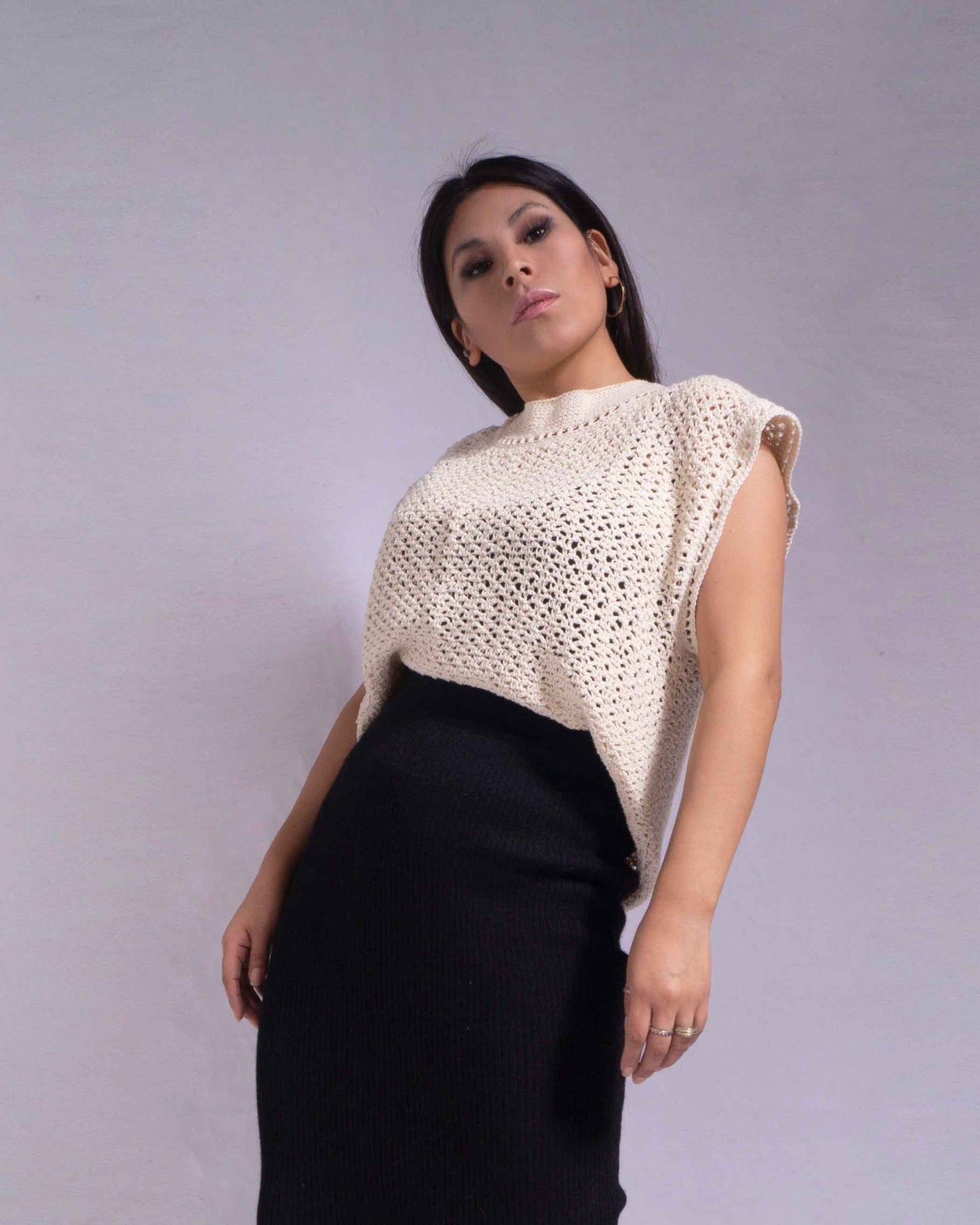 INCA crochet tank top organic cotton