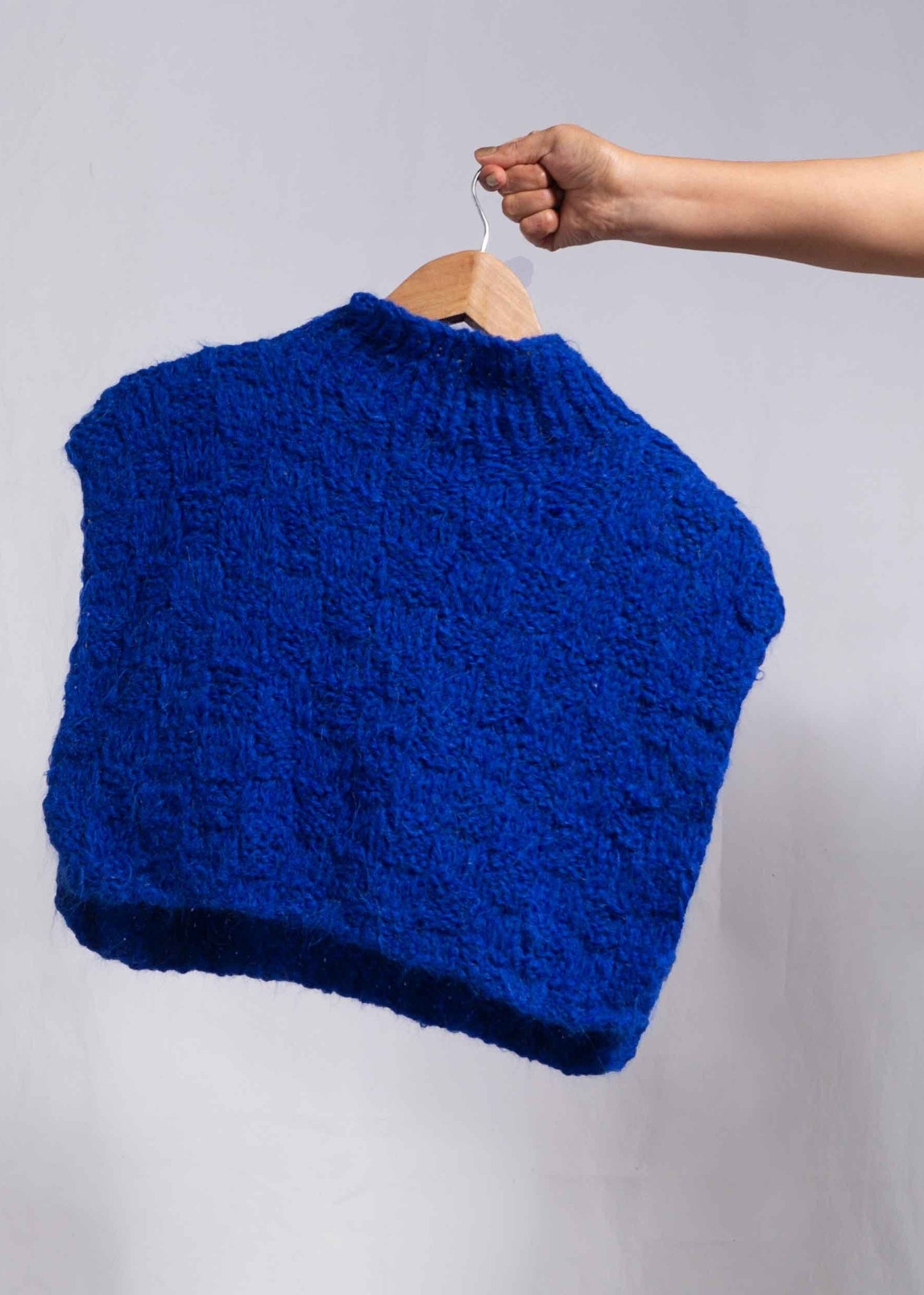 ALPACA WOOL SWEATER VEST - BROWN
