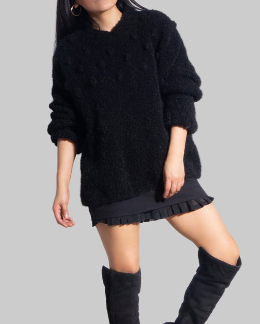 Oversized knit Alpaca wool sweater| Sustainable Knitwear Pullover| by SONQO