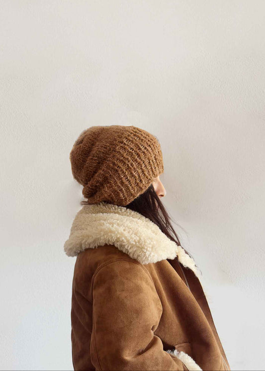 ALLPA Chunky knit Alpaca Hat Unisex Winter Alpaca Knit Hat