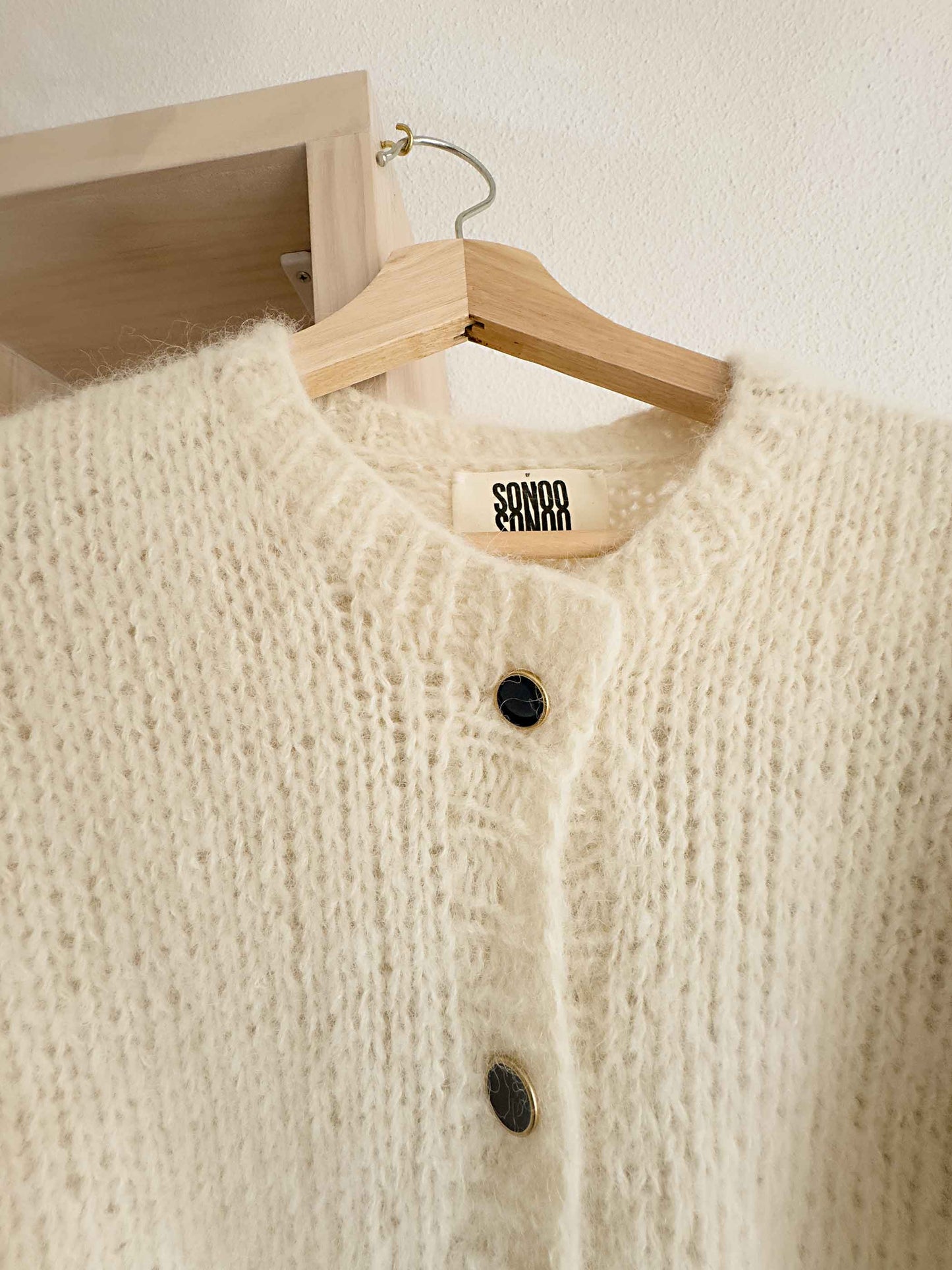 Hand Knit Alpaca Crop Cardigan | Wrap Sweater