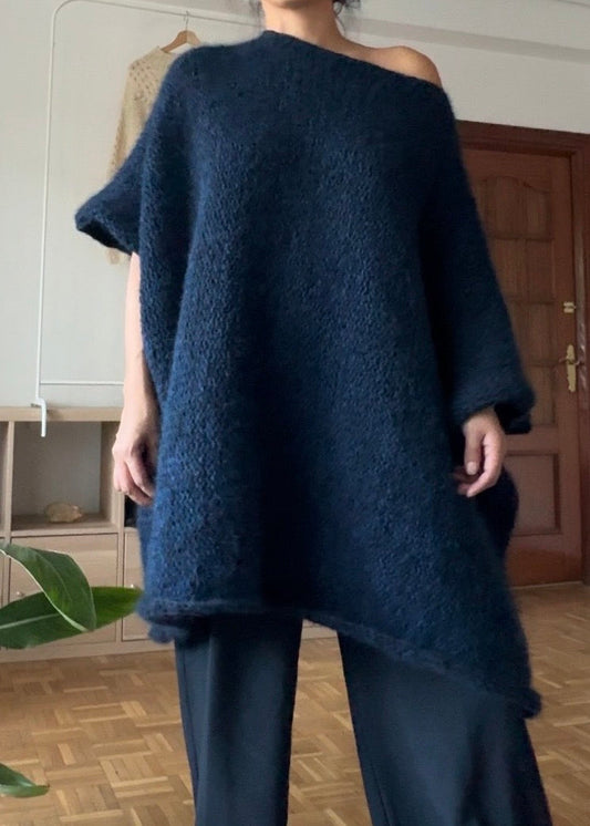 ALPACA KNIT WOOL CAPE