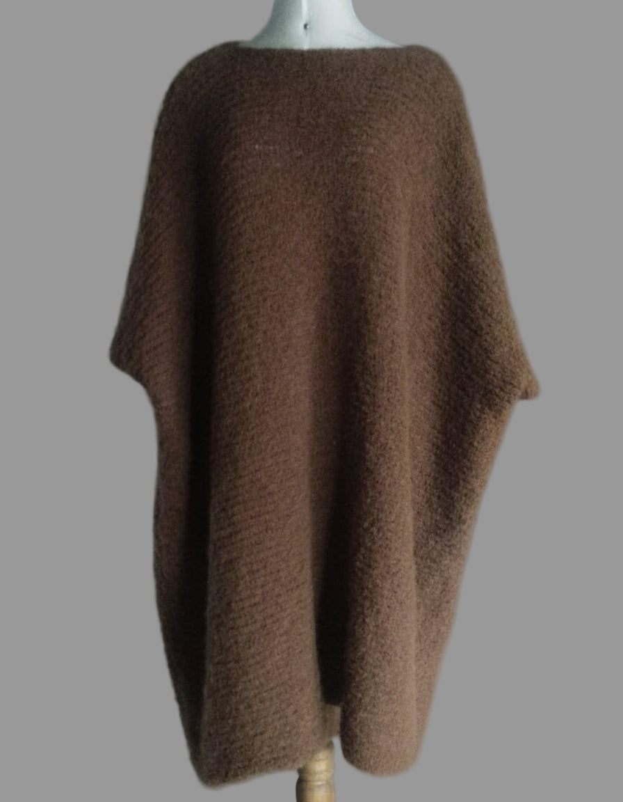 ALPACA KNIT WOOL CAPE