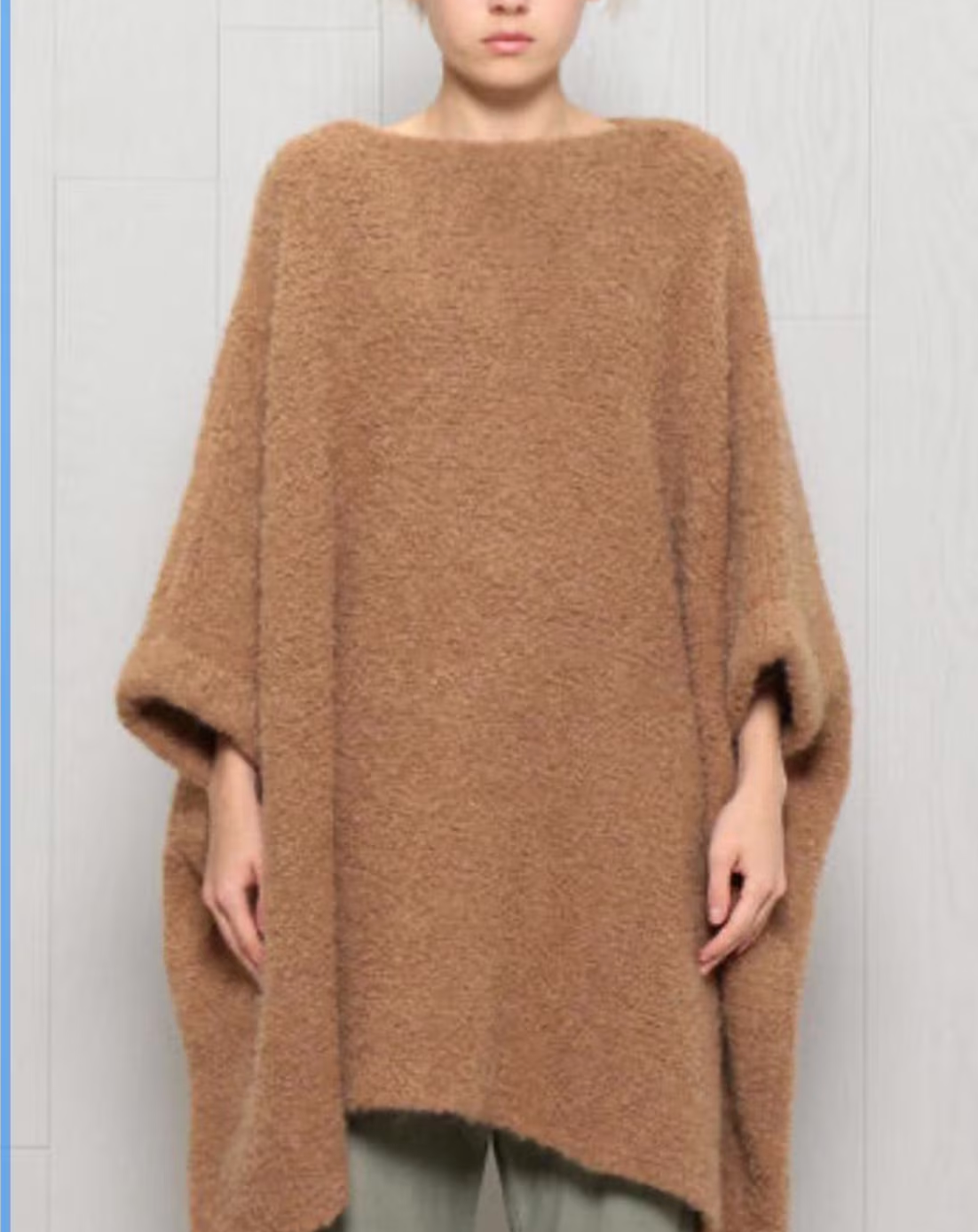 ALPACA KNIT WOOL CAPE