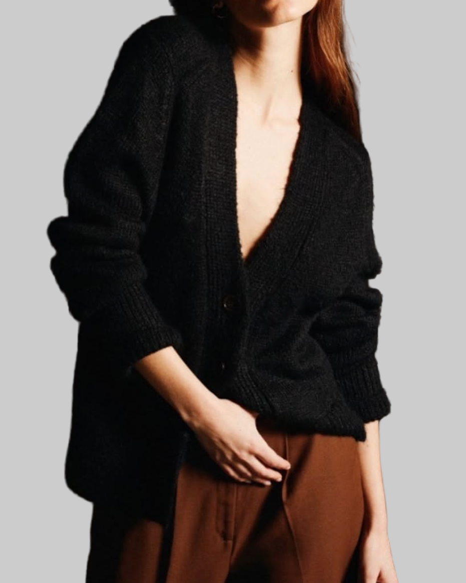 Hand Knit Alpaca Cardigan | Short Sleeve Sweater Pullovers, Wrap Style, sustainable Clothing