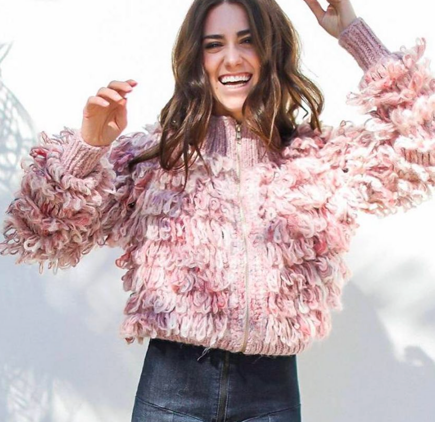 Hand Knit Alpaca Cropped Cardigan | Slouchy Women's Coat